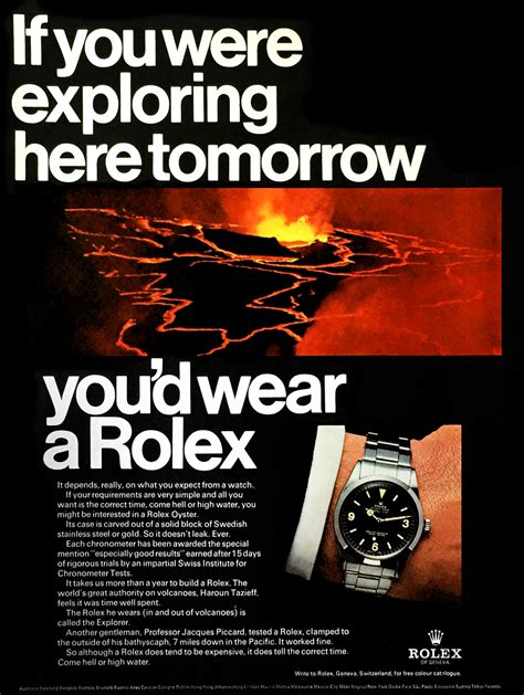 rolex ad meaning